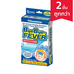 ByeBye Fever แผ่นเจลลดไข้ Children แผ่นแปะลดไข้ ระบายความร้อนของร่างกาย 6 ชิ้น/กล่อง