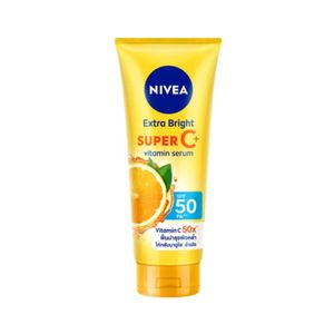 NIVEA EXTRA BRIGHT SUPER C+ SPF50PA+++  วิตามินเซรั่มบำรุงผิวผสมกันแดด (180ml.)