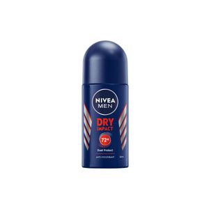 NIVEA MEN Dry Impact Dual Protect โรลออนสำหรับผู้ชายสูตรพิเศษสำหรับคนเหงื่อออกมาก (25ml.)