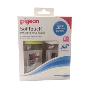 Pigeon SoftTouch Peristaltic Plus ขวดนม ขนาด 160ml. และจุกนม