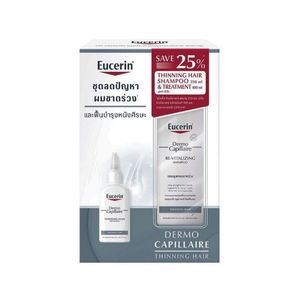 Eucerin DermoCapillaire Re-Vitalizing Shampoo Thinning Hair (250ml.) + Thining Hair Treatment (100ml.) [POBSS]