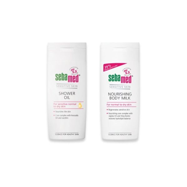 SEBAMED shower oil + SEBAMED nourishing body milk เซ็ทบำรุงผิวสำหรับผิว ...